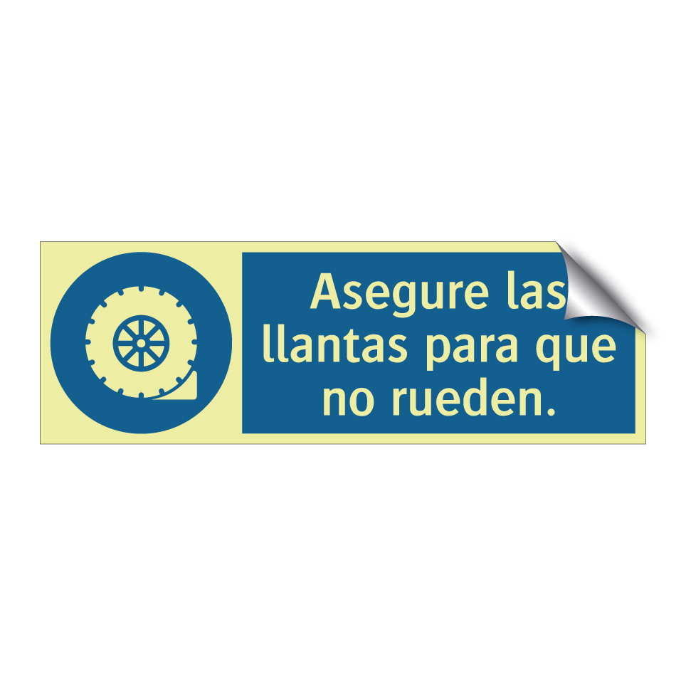 Asegure las llantas para que no rueden.