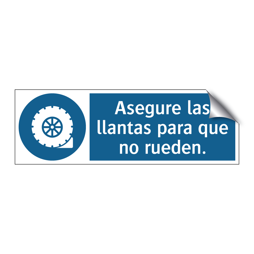 Asegure las llantas para que no rueden.