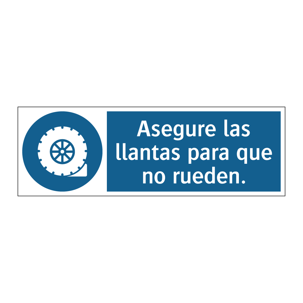 Asegure las llantas para que no rueden.