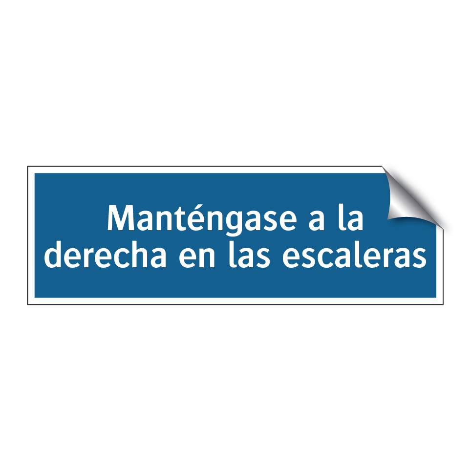 Manténgase a la derecha en las escaleras