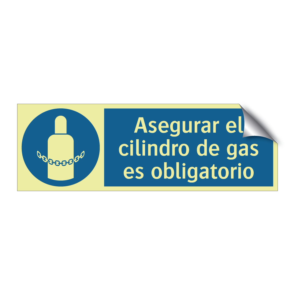 Asegurar el cilindro de gas es obligatorio
