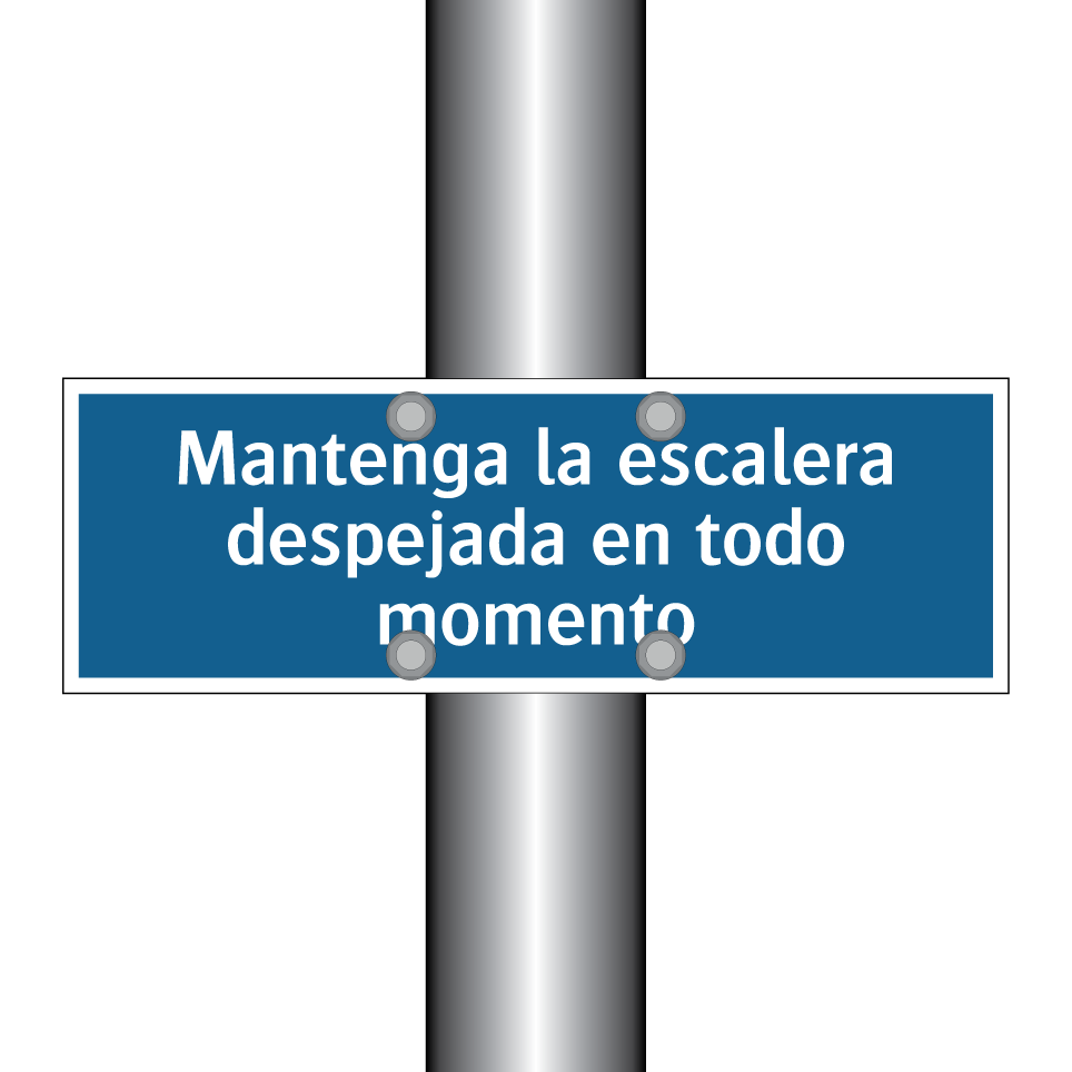 Mantenga la escalera despejada en todo momento