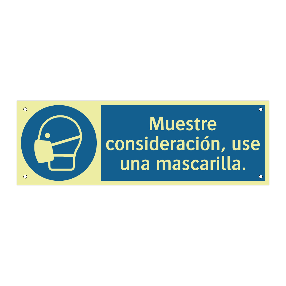 Muestre consideración, use una mascarilla.