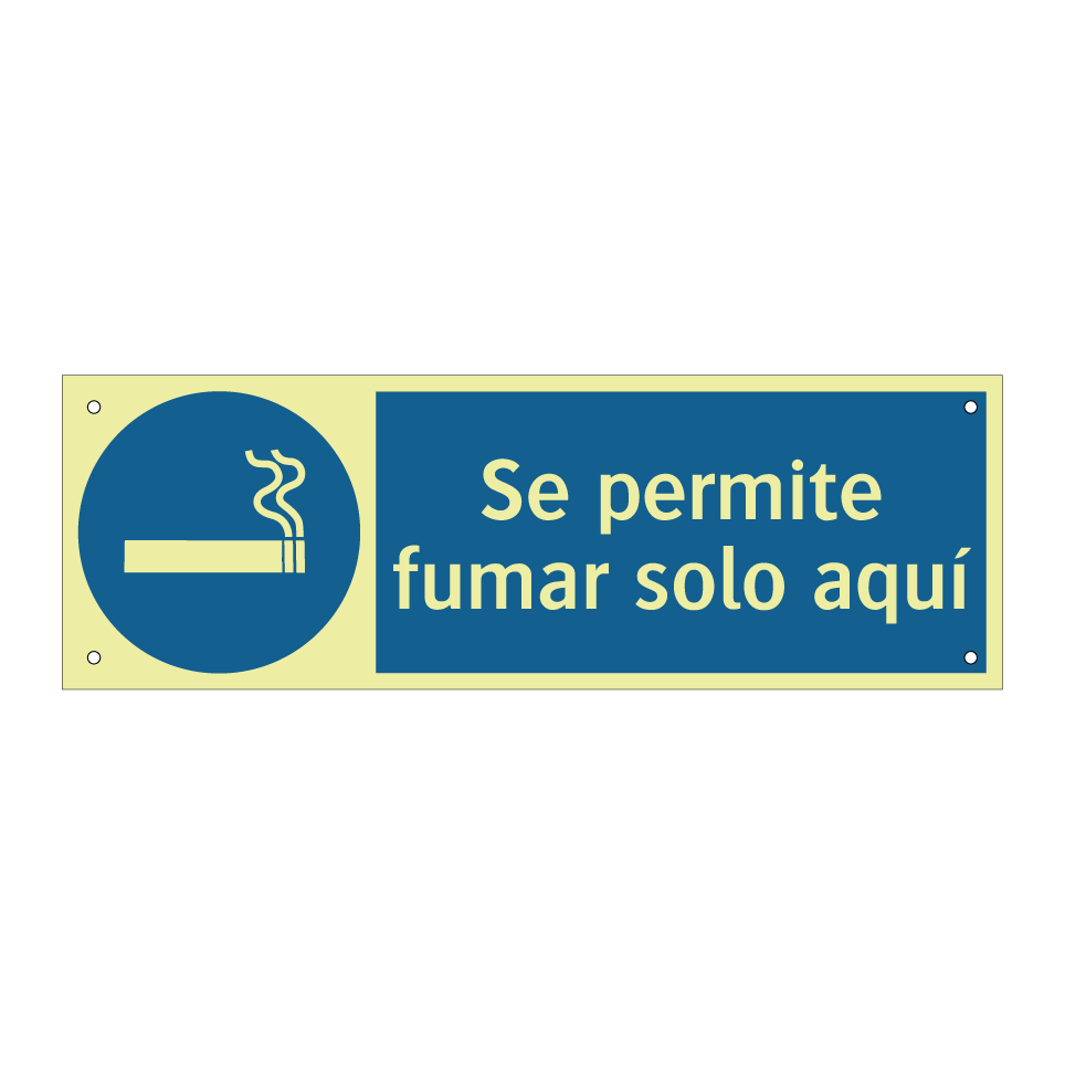 Se permite fumar solo aquí