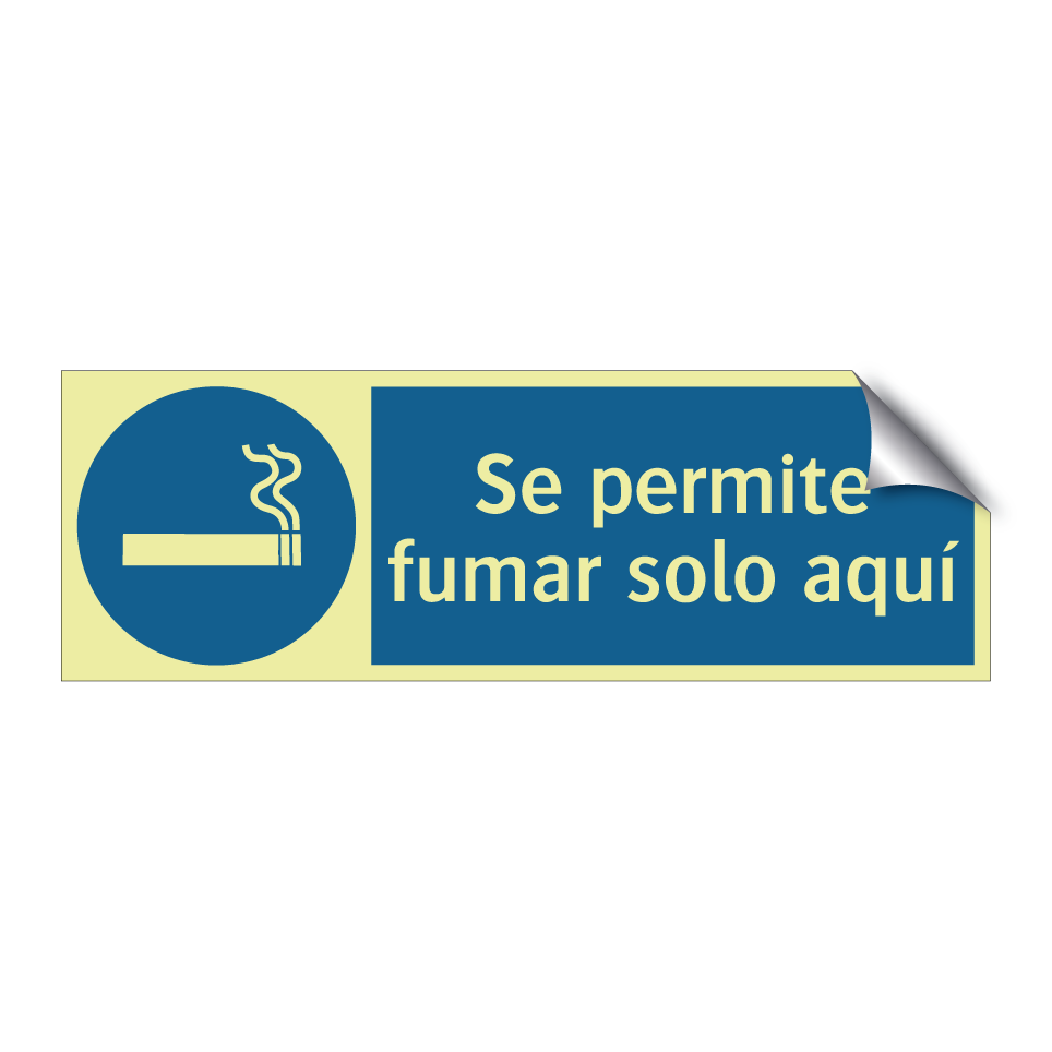 Se permite fumar solo aquí