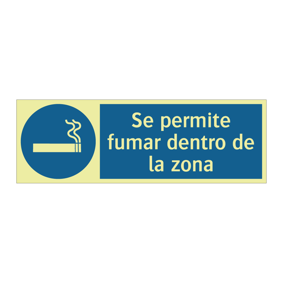 Se permite fumar dentro de la zona