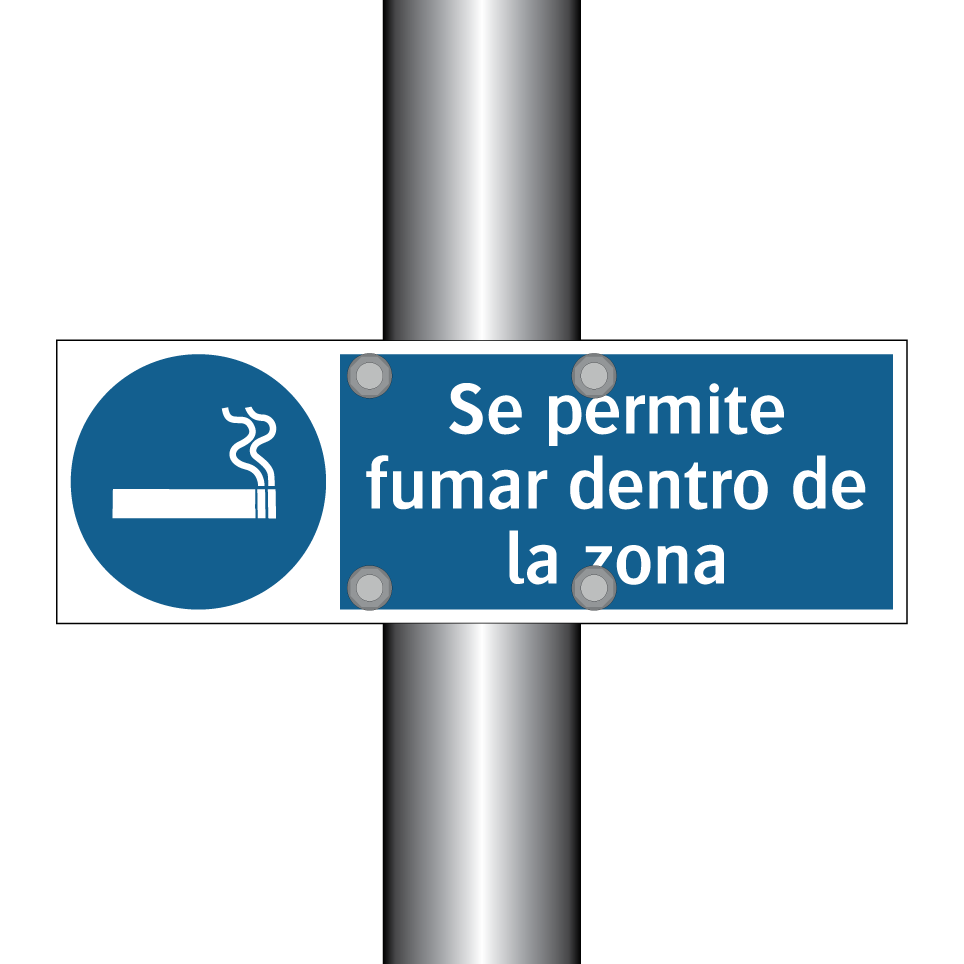 Se permite fumar dentro de la zona