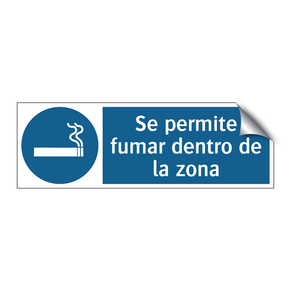 Se permite fumar dentro de la zona