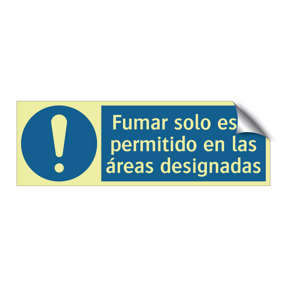 Fumar solo está permitido en las áreas designadas