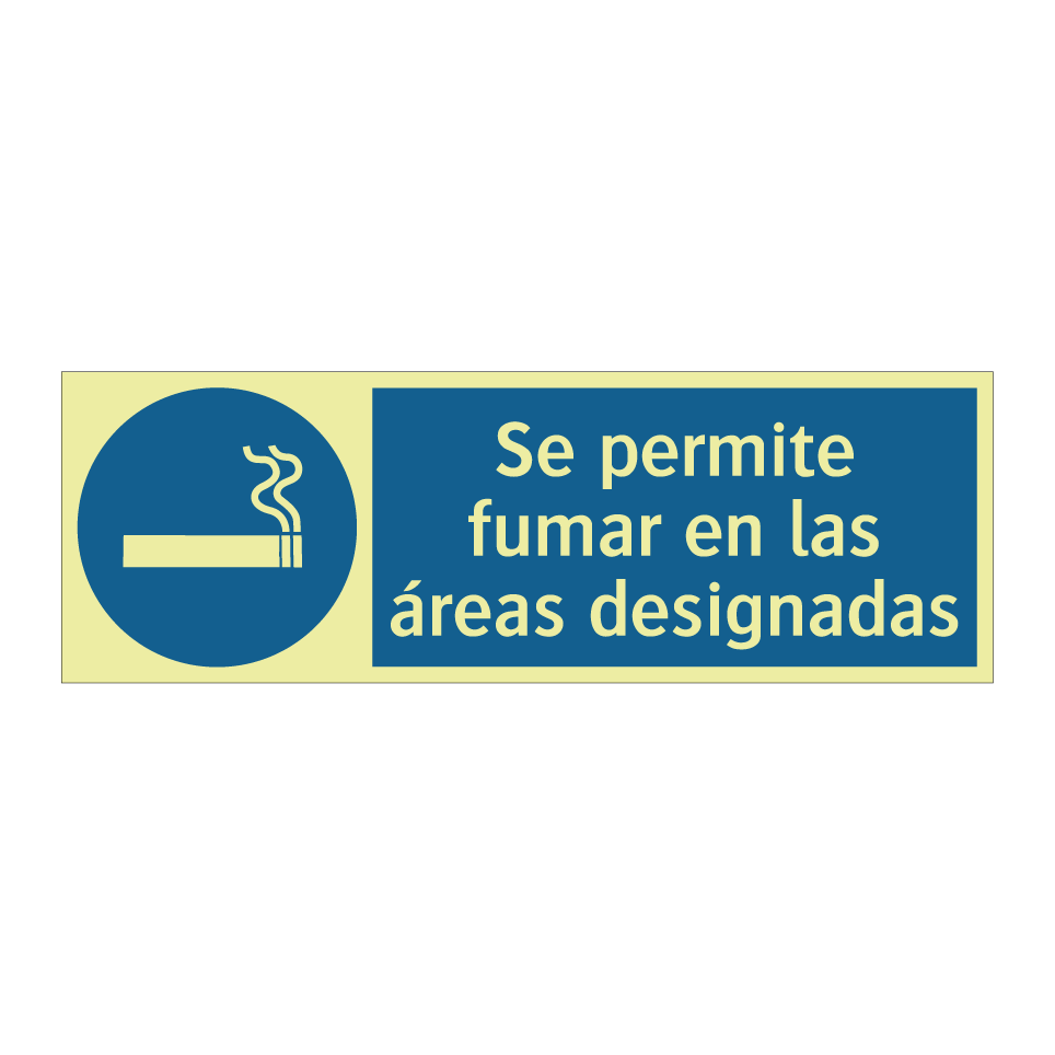 Se permite fumar en las áreas designadas