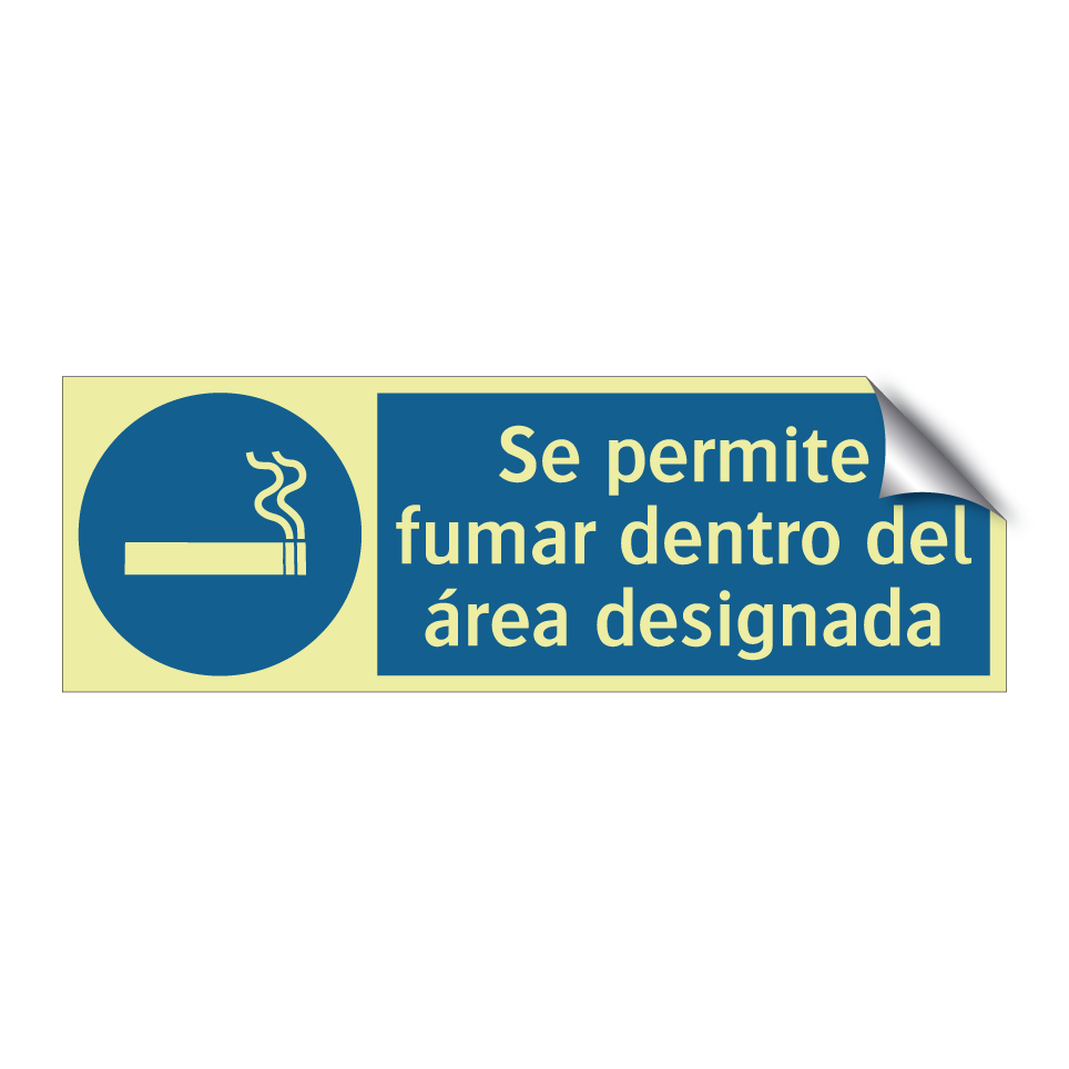 Se permite fumar dentro del área designada