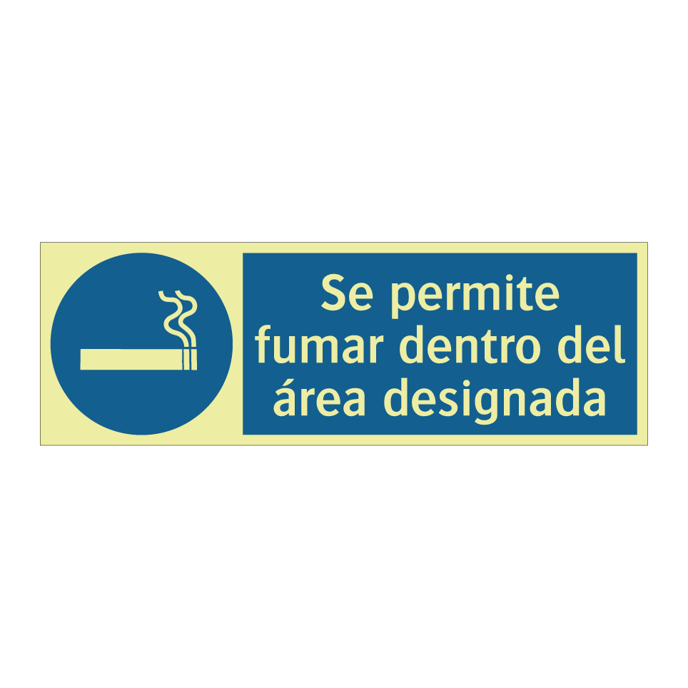 Se permite fumar dentro del área designada