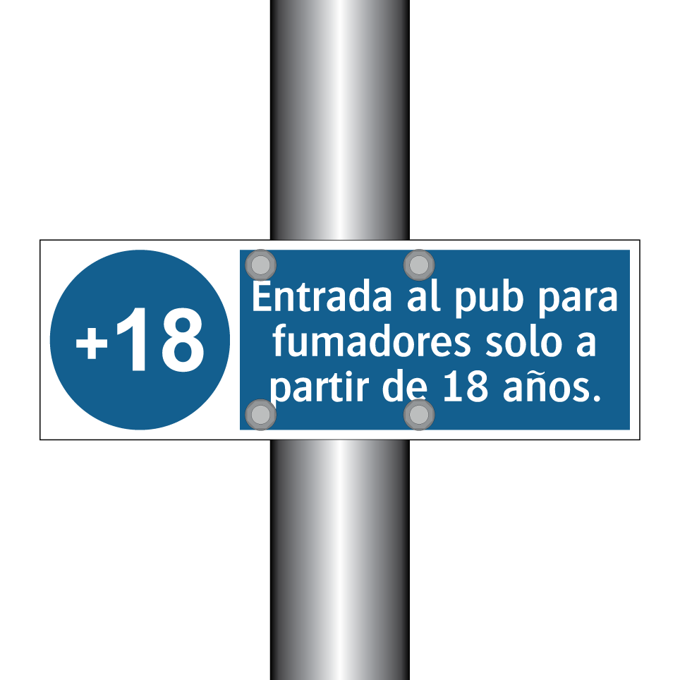 Entrada al pub para fumadores solo a partir de 18 años.