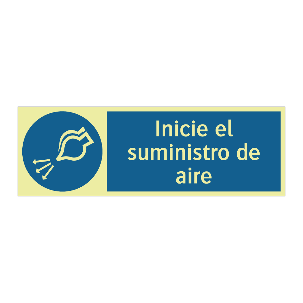 Inicie el suministro de aire