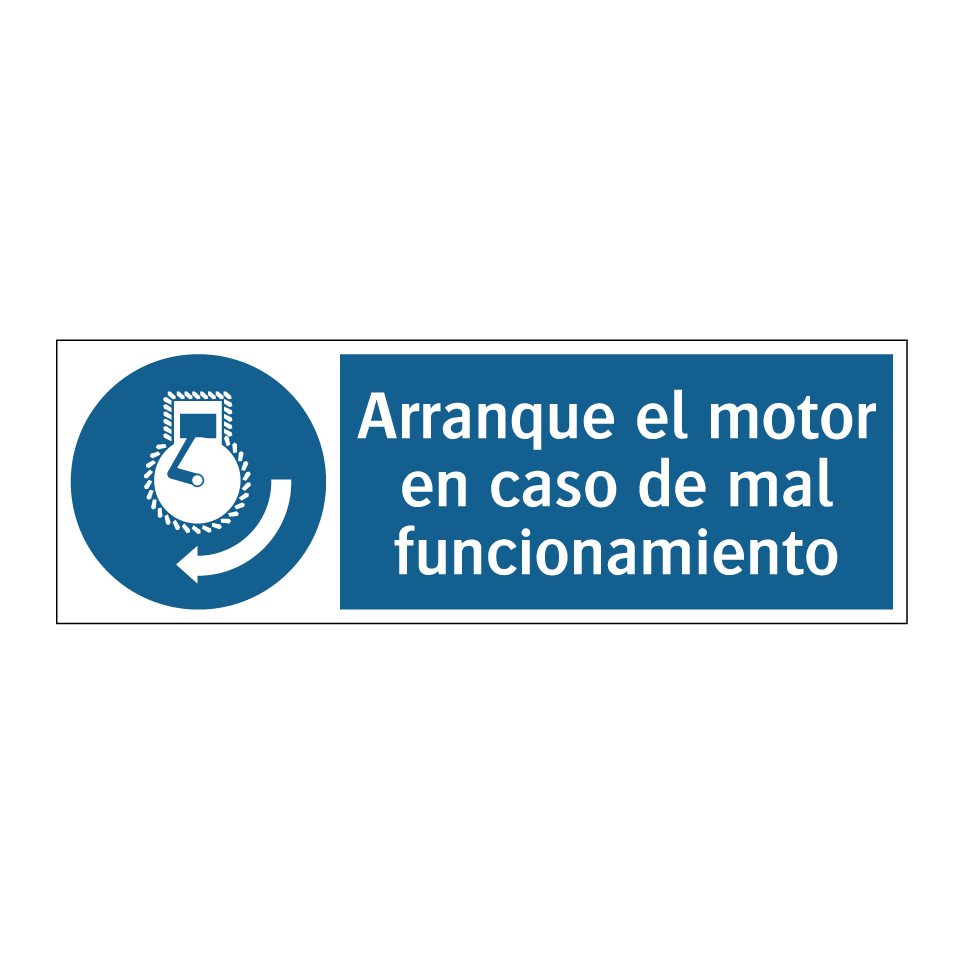 Arranque el motor en caso de mal funcionamiento