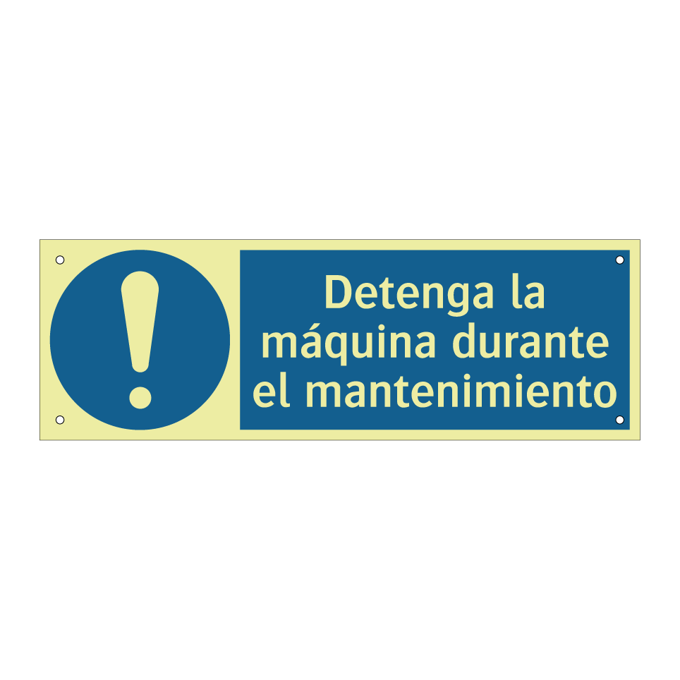 Detenga la máquina durante el mantenimiento