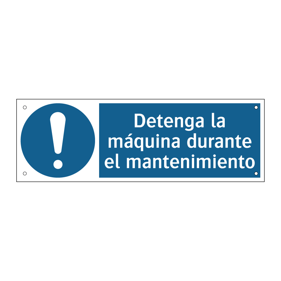 Detenga la máquina durante el mantenimiento