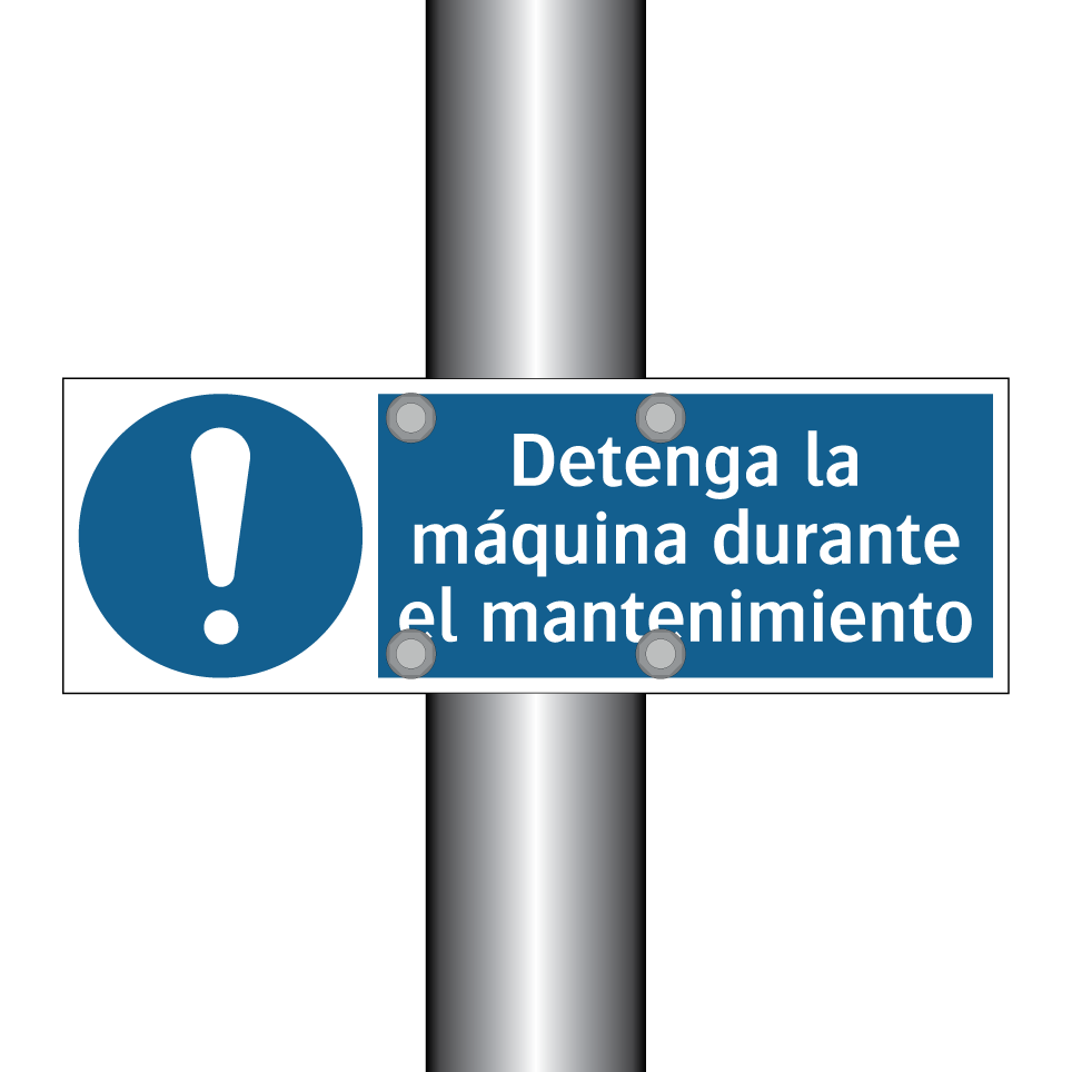 Detenga la máquina durante el mantenimiento