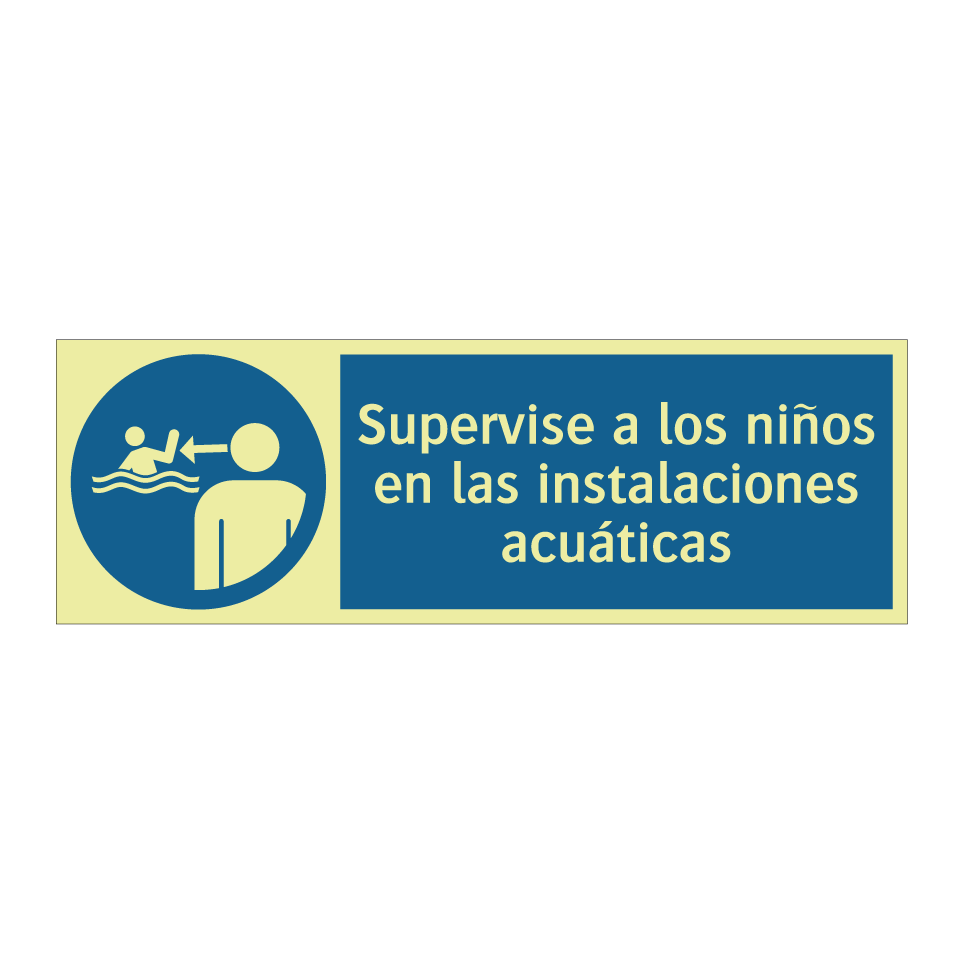 Supervise a los niños en las instalaciones acuáticas