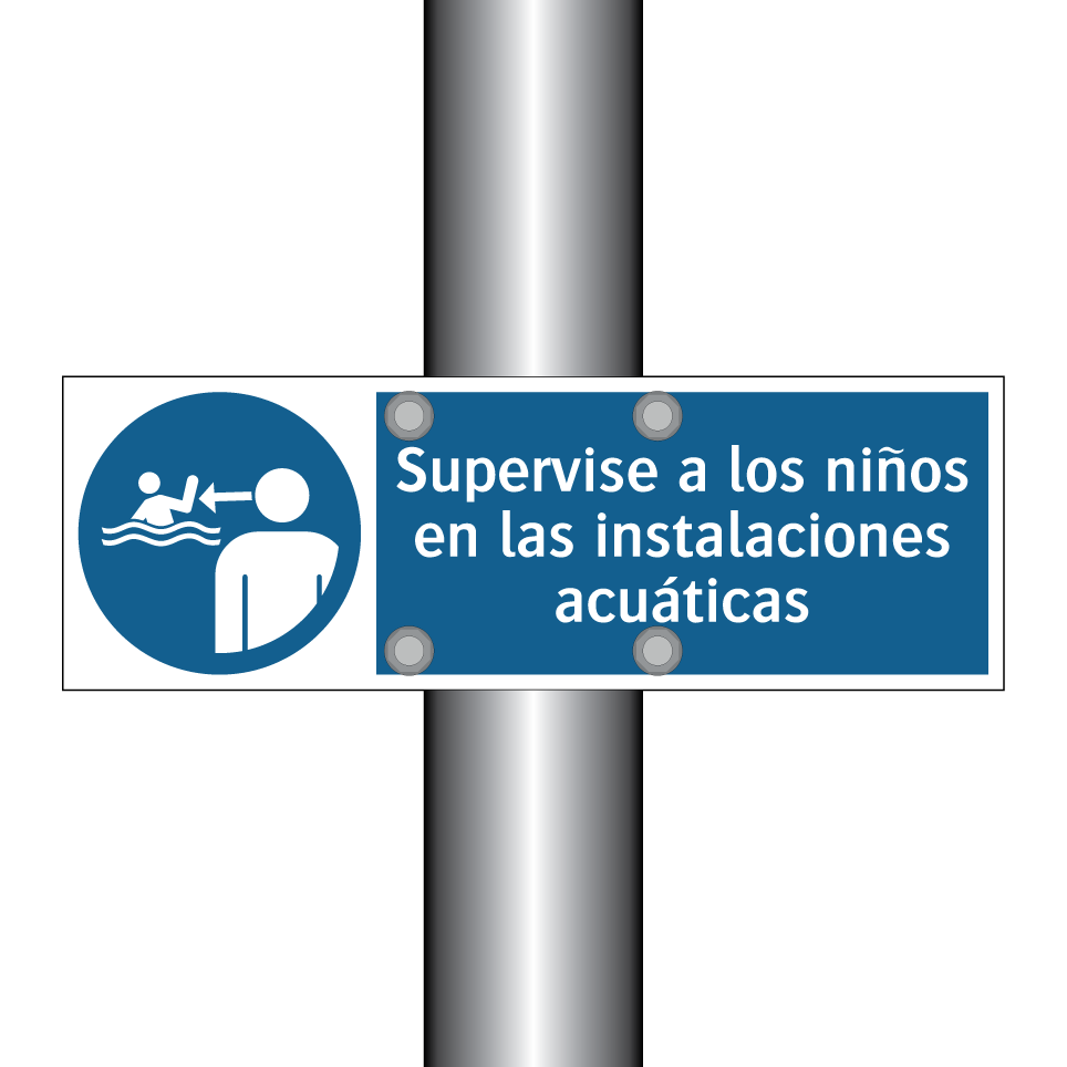 Supervise a los niños en las instalaciones acuáticas