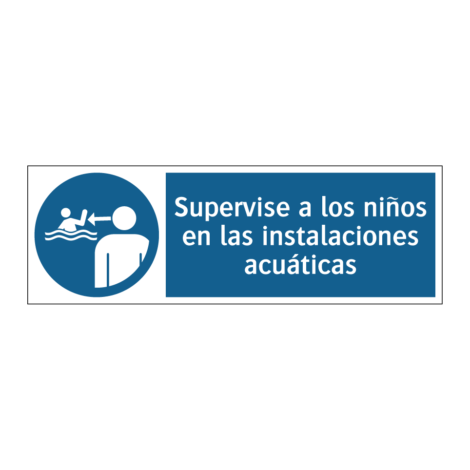 Supervise a los niños en las instalaciones acuáticas
