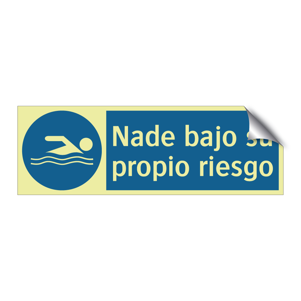 Nade bajo su propio riesgo