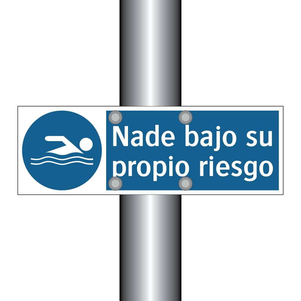 Nade bajo su propio riesgo
