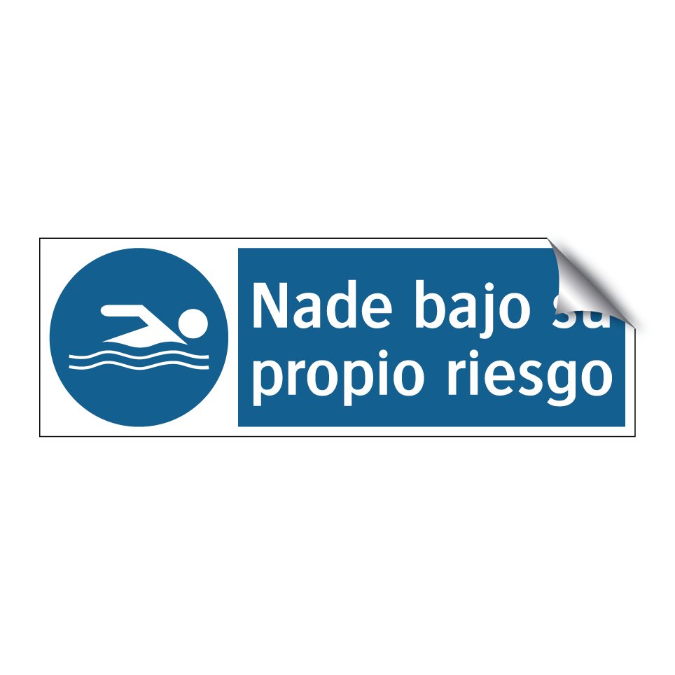 Nade bajo su propio riesgo