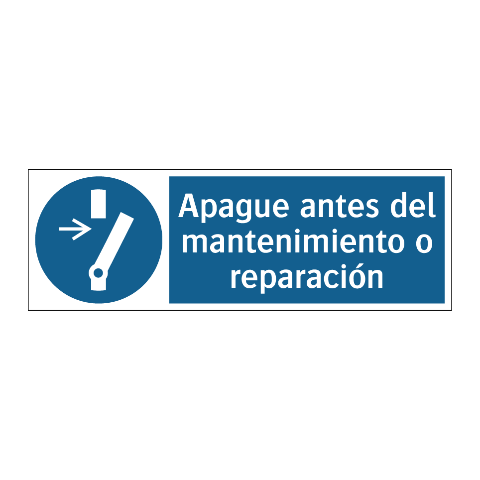 Apague antes del mantenimiento o reparación
