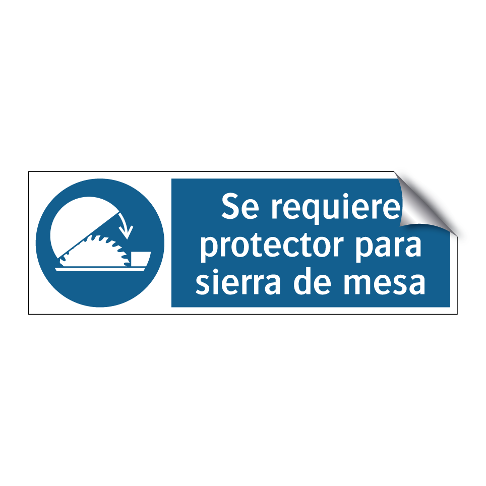 Se requiere protector para sierra de mesa