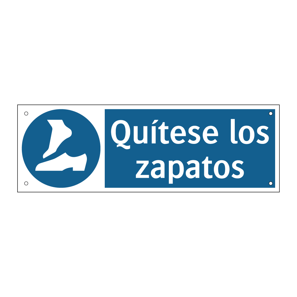 Quítese los zapatos