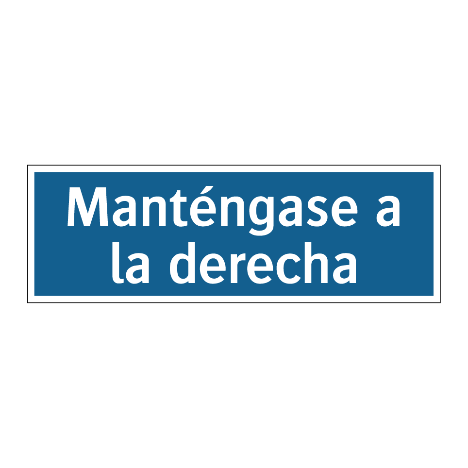 Manténgase a la derecha
