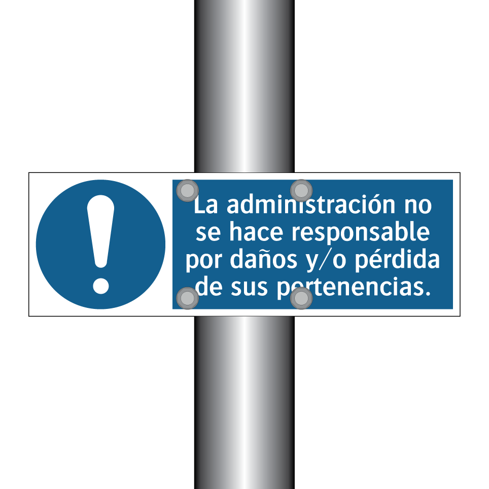 La administración no se hace responsable por daños y/o pérdida de sus pertenencias.