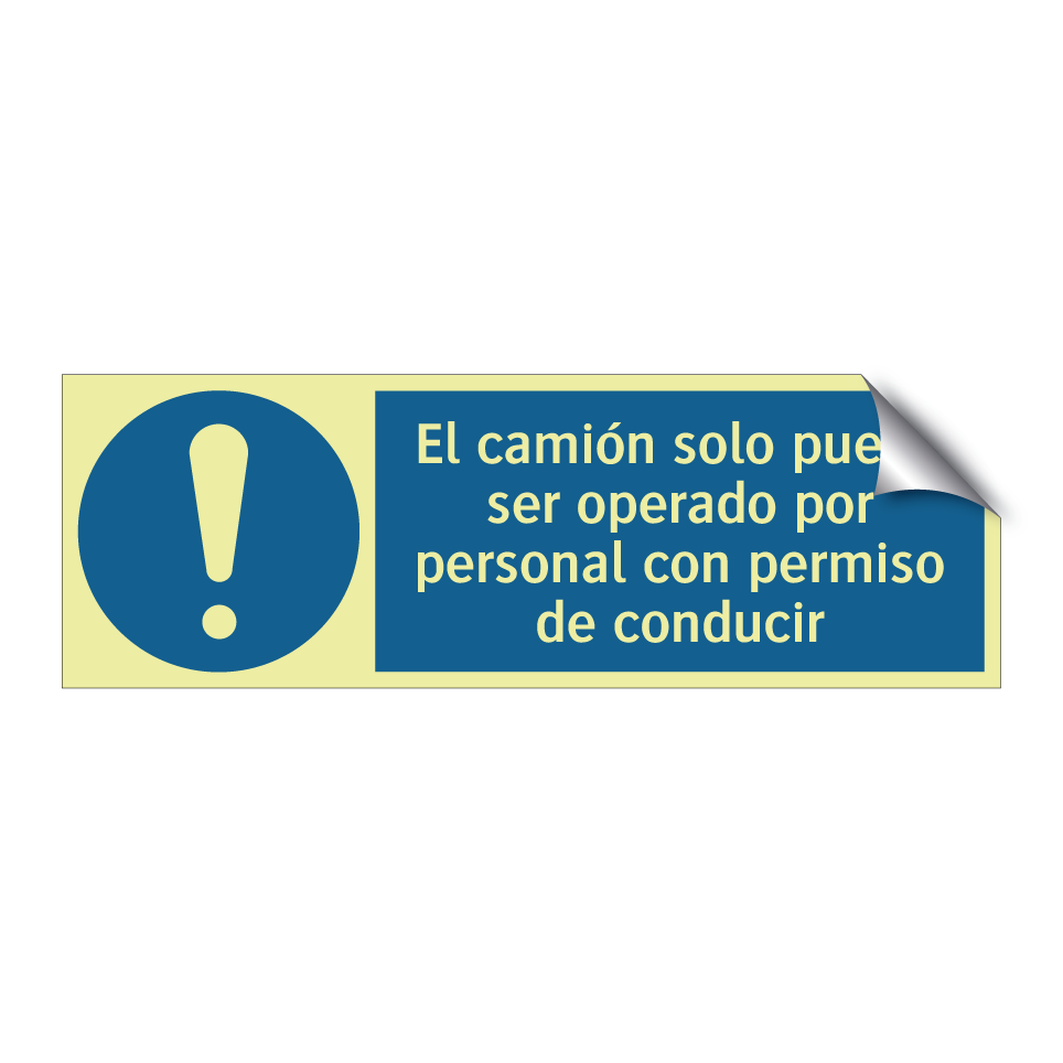 El camión solo puede ser operado por personal con permiso de conducir