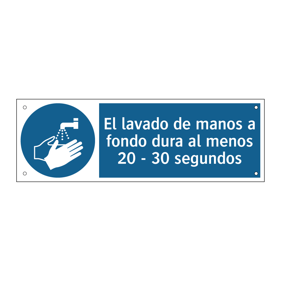 El lavado de manos a fondo dura al menos 20 - 30 segundos
