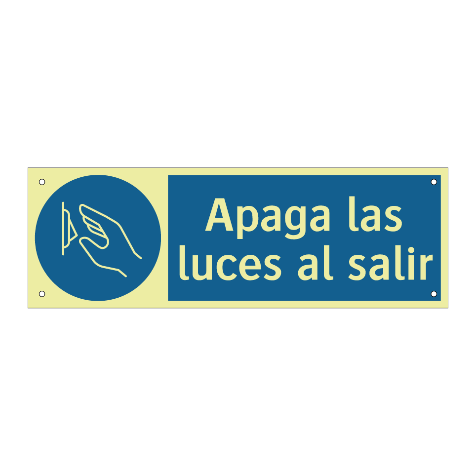 Apaga las luces al salir