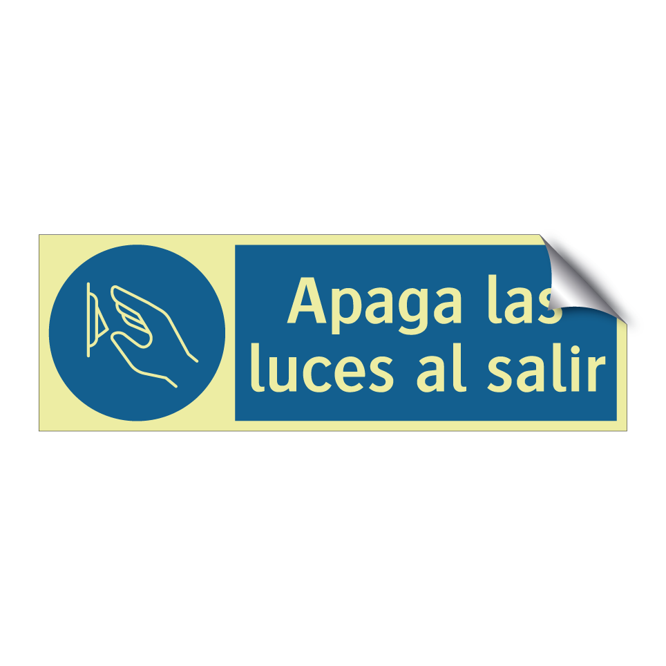 Apaga las luces al salir