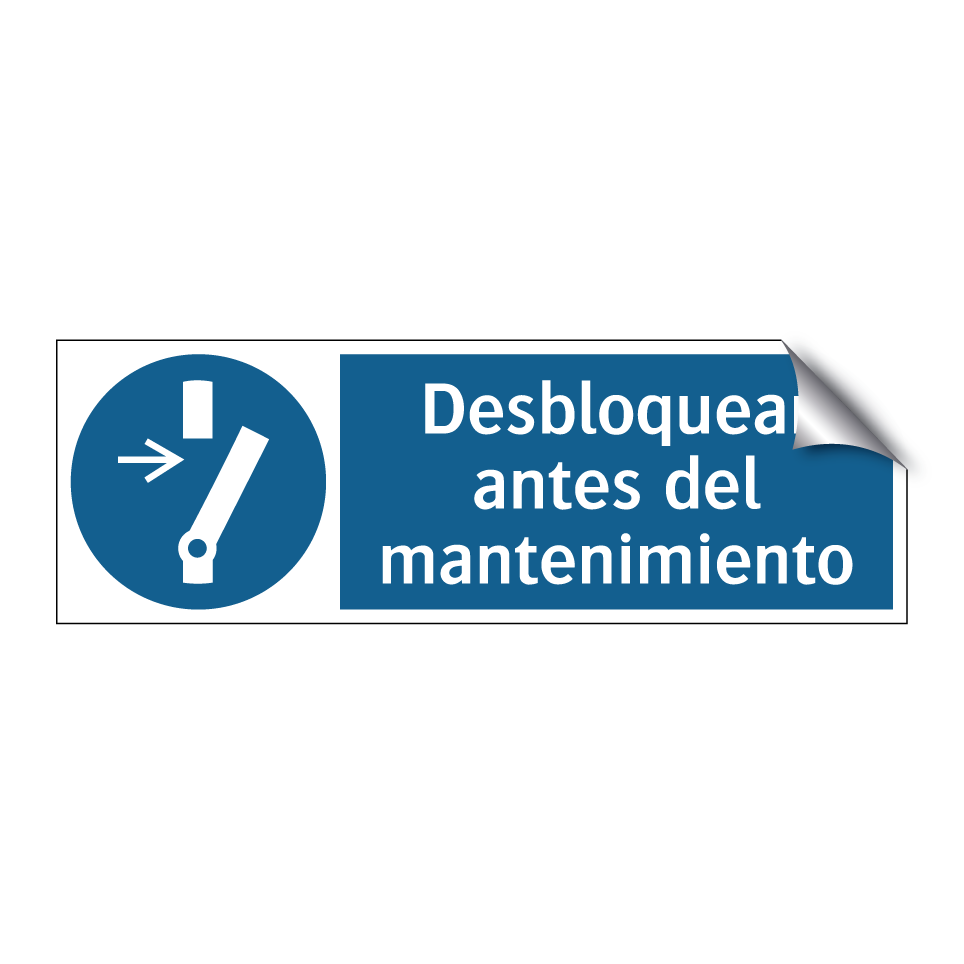 Desbloquear antes del mantenimiento