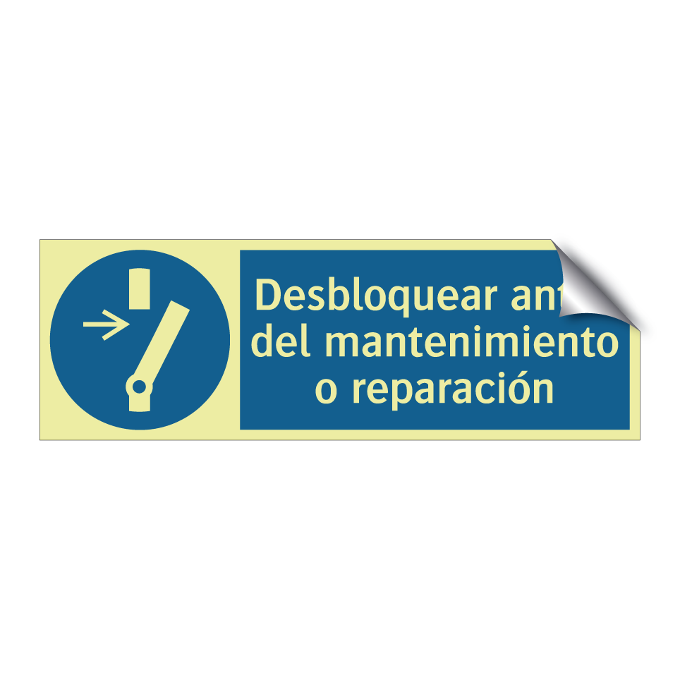 Desbloquear antes del mantenimiento o reparación
