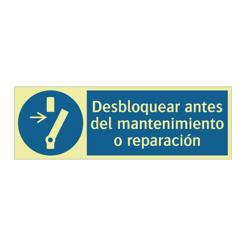 Desbloquear antes del mantenimiento o reparación