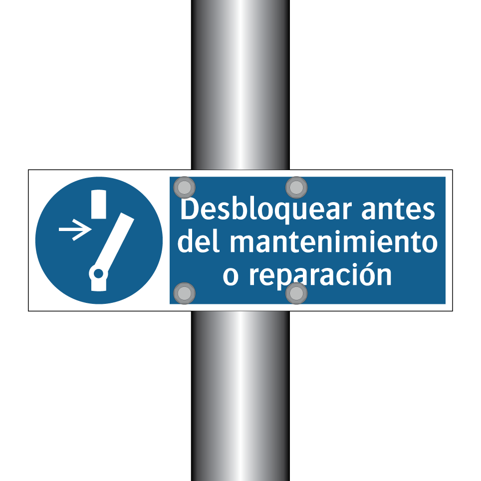 Desbloquear antes del mantenimiento o reparación