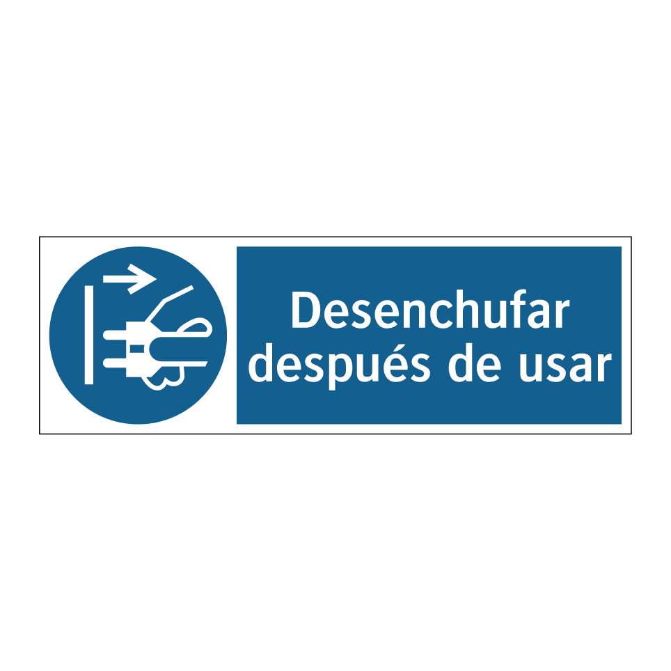 Desenchufar después de usar