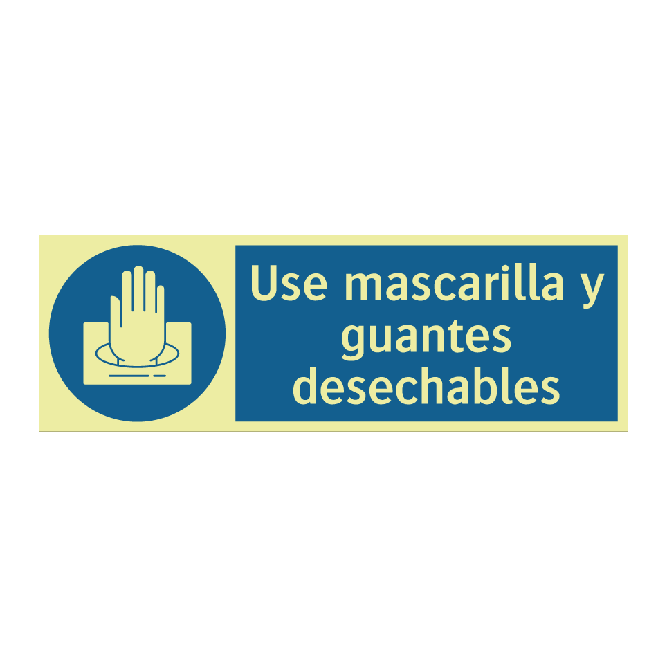 Use mascarilla y guantes desechables