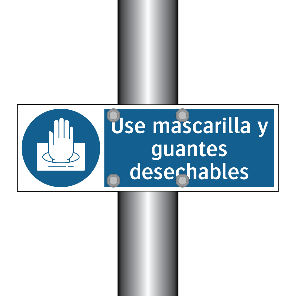 Use mascarilla y guantes desechables