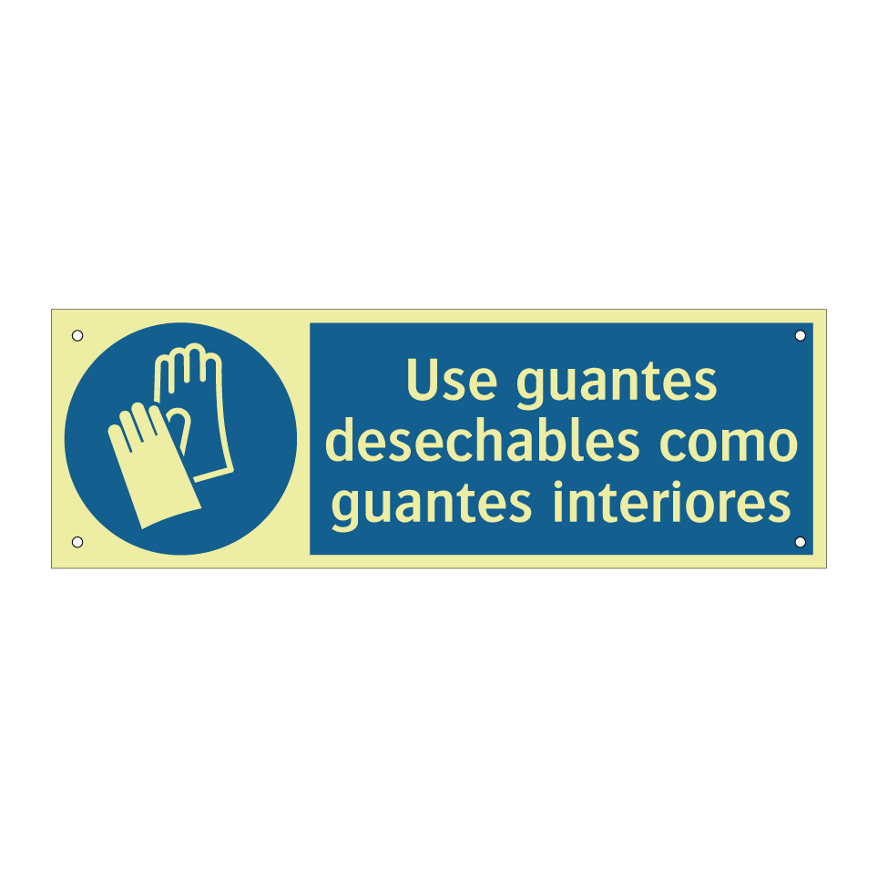 Use guantes desechables como guantes interiores