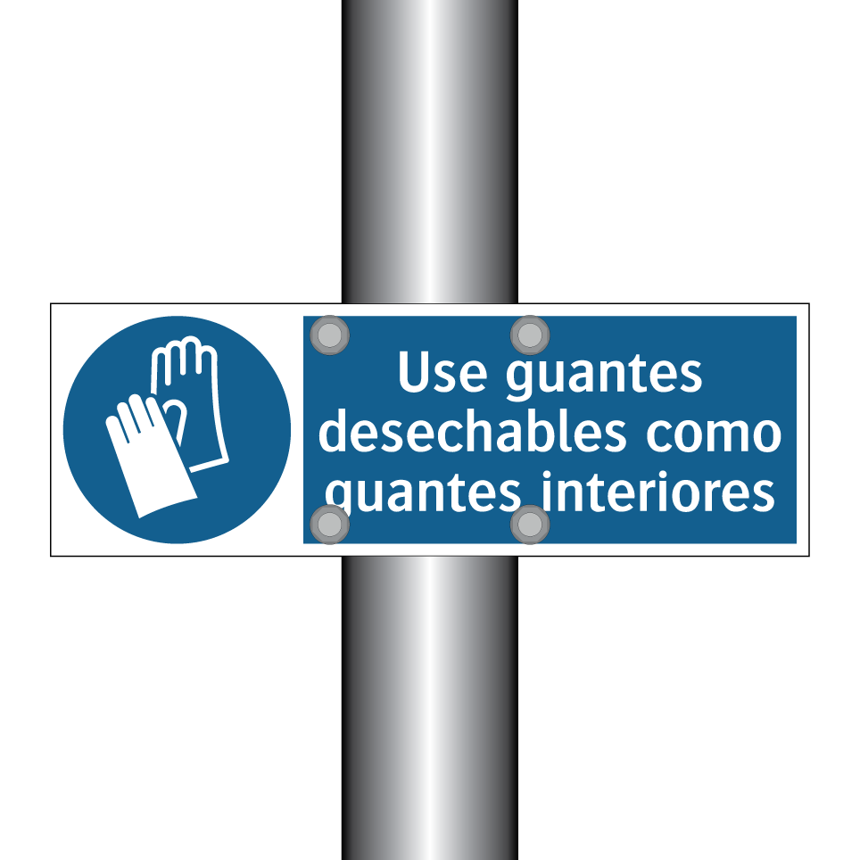 Use guantes desechables como guantes interiores