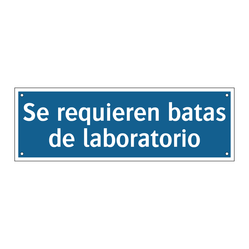 Se requieren batas de laboratorio