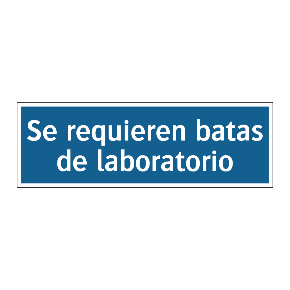 Se requieren batas de laboratorio