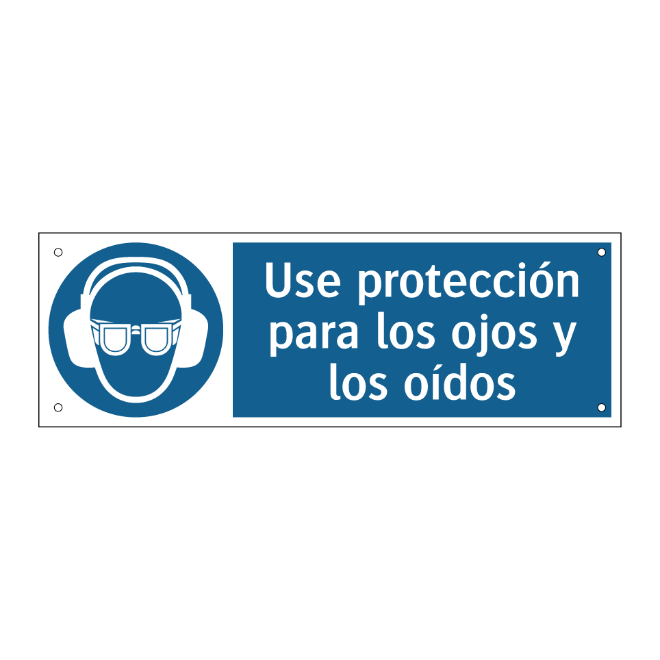 Use protección para los ojos y los oídos