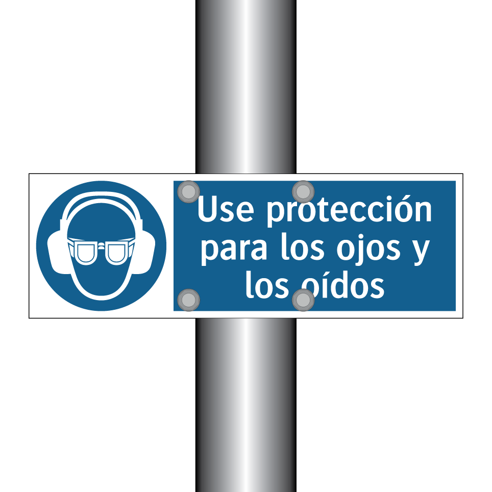Use protección para los ojos y los oídos
